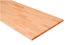 Massiv bordplade i bøg - 26 mm x 61 x 242 cm